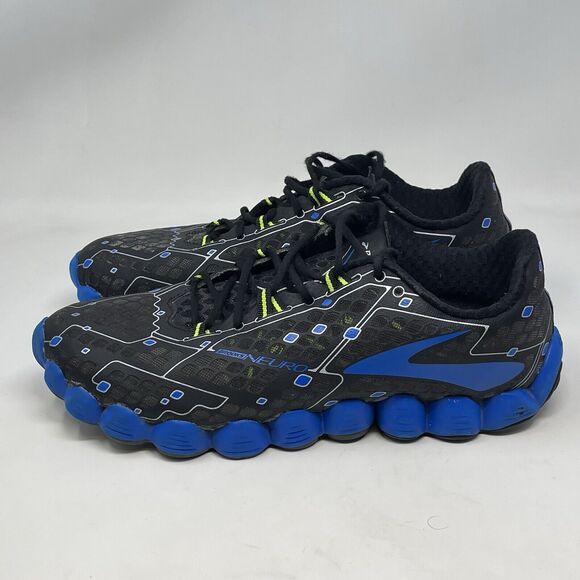Brooks Neuro Shoes Mens 9 D Black Blue Walking Running Sneakers - Picture 2 of 15